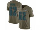 Men Nike Philadelphia Eagles #62 Jason Kelce Limited Olive 2017 Salute to Service NFL Jersey