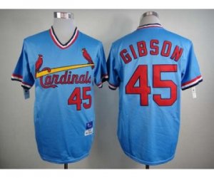 mlb jerseys st. louis cardinals #45 gibson blue[m&n]