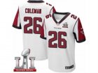 Mens Nike Atlanta Falcons #26 Tevin Coleman Elite White Super Bowl LI 51 NFL Jersey