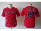 youth mlb jerseys boston red sox #15 pedroia red