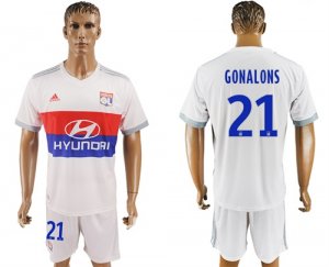 2017-18 Lyon 21 GONALONS Home Soccer Jersey