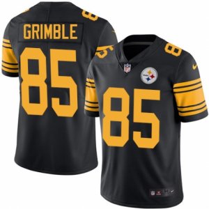 Mens Nike Pittsburgh Steelers #85 Xavier Grimble Limited Black Rush NFL Jersey