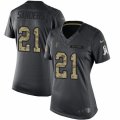 Women's Nike Atlanta Falcons #21 Deion Sanders Limited Black 2016 Salute to Service NFL Jersey