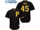 Youth Pittsburgh Pirates #45 Gerrit Cole Black Cool Base Stitched MLB Jersey