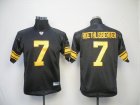 youth nfl pittsburgh steelers #7 ben roethlisberger black(yellow