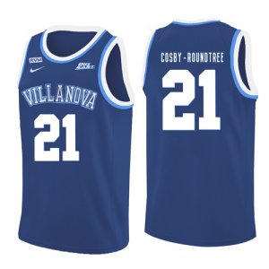 Villanova #21 Wildcats Dhamir Cosby-Roundtree Blue College Basketball Jersey