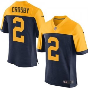 Nike Green Bay Packers #2 Mason Crosby Navy Blue Jerseys(Elite)