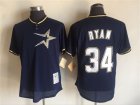 Astros #34 Nolan Ryan Navy Cooperstown Collection Jersey