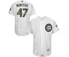 Men's Majestic Chicago Cubs #47 Miguel Montero Authentic White 2016 Memorial Day Fashion Flex Base MLB Jersey