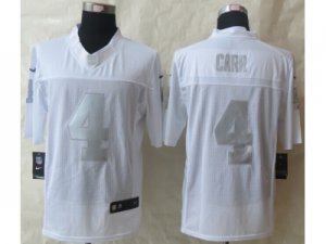 Nike Oakland Raiders #4 Derek Carr Platinum White Jerseys(Game)