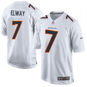 Nike Denver Broncos #7 John Elway White Men Stitched NFL Game Event Jersey