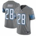 Nike Lions #28 Quandre Diggs Gray Color Rush Limited Jersey