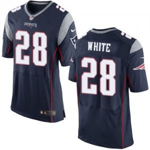 Nike New England Patriots #28 James White Navy Blue jerseys(Elite)