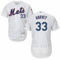 Men's Majestic New York Mets #33 Matt Harvey White Flexbase Authentic Collection MLB Jersey