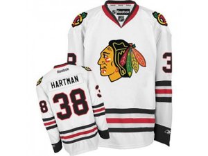 Youth Chicago Blackhawks #38 Ryan Hartman White Road Stitched NHL Jersey