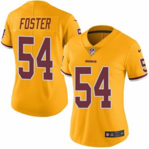 Women\'s Nike Washington Redskins #54 Mason Foster Limited Gold Rush NFL Jersey