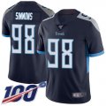 Nike Titans #98 Jeffery Simmons Navy Blue Team Color Men Stitched NFL