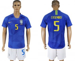 Brazil 5 CASEMIRO Away 2018 FIFA World