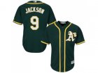 Youth Oakland Athletics #9 Reggie Jackson Green Cool Base Stitched MLB Jersey