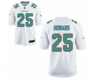 Men\'s Nike Miami Dolphins #25 Xavien Howard Game White NFL Jersey