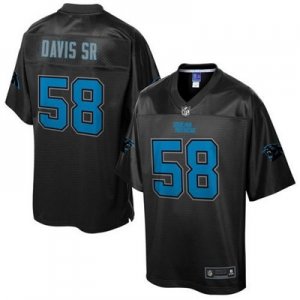 Nike Carolina Panthers #58 Thomas Davis Sr Black Men NFL Pro Line Black Reverse Fashion Game Jersey