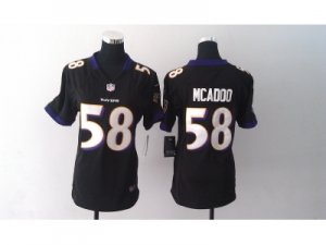 Nike women Baltimore Ravens #58 Elvis Dumervil black jerseys