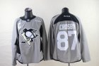 NHL Pittsburgh Penguins #87 Sidney Crosby grey jerseys