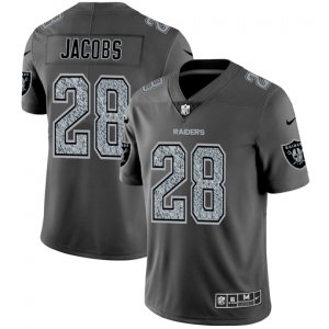 Nike Raiders #28 Josh Jacobs Gray Camo Vapor Untouchable