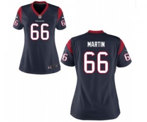 Women\'s Nike Houston Texans #66 Nick Martin Navy Blue Team Color NFL Jersey