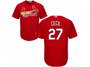 Youth Majestic St. Louis Cardinals #27 Brett Cecil Replica Red Alternate Cool Base MLB Jersey