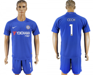 2017-18 Chelsea 1 CECH Home Soccer Jersey