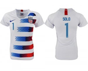 2018-19 USA 1 SOLO Home Women Soccer Jersey