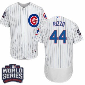 Men\'s Majestic Chicago Cubs #44 Anthony Rizzo White 2016 World Series Bound Flexbase Authentic Collection MLB Jersey