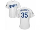 Youth Majestic Los Angeles Dodgers #35 Cody Bellinger Replica White Home 2017 World Series Bound Cool Base MLB Jersey