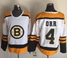 Boston Bruins #4 Bobby Orr Yellow White CCM Throwback Stitched NHL Jersey