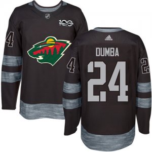 Minnesota Wild #24 Matt Dumba Black 1917-2017 100th Anniversary Stitched NHL Jersey