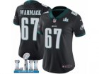 Women Nike Philadelphia Eagles #67 Chance Warmack Black Alternate Vapor Untouchable Limited Player Super Bowl LII NFL Jersey