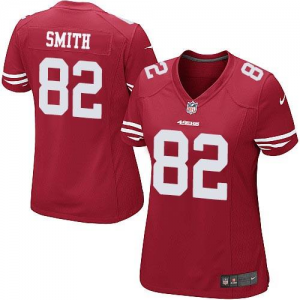 Women Nike San Francisco 49ers #82 Torrey Smith Red jerseys