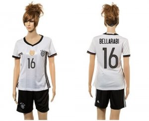 Women Germany #16 Bellarabi White Home Soccer Country Jersey