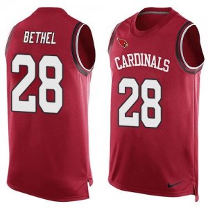 Nike Arizona Cardinals #28 Justin Bethel Red Team Color Men\'s Stitched NFL Limited Tank Top Jersey