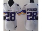 Nike Women Minnesota Vikings #28 Adrian Peterson White Jerseys