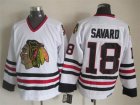 NHL Chicago Blackhawks #18 savard white Throwback Stitched jerseys