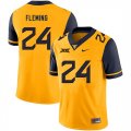 West Virginia Mountaineers 24 Maurice Fleming Gold College Football Jersey