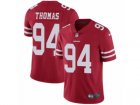 Mens Nike San Francisco 49ers #94 Solomon Thomas Vapor Untouchable Limited Red Team Color NFL Jersey