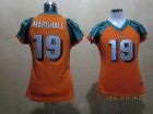 women miami dolphins #19 marshall orange