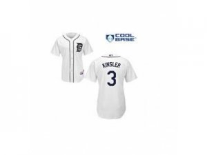 mlb jerseys detroit tigers #3 kinsler white[kinsler]