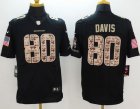 Nike Denver Broncos #80 Vernon Davis Black Salute to Service Jerseys(Limited)