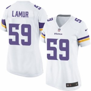 Women\'s Nike Minnesota Vikings #59 Emmanuel Lamur Limited White NFL Jersey