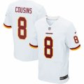 Mens Nike Washington Redskins #8 Kirk Cousins Elite White NFL Jersey