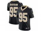 Mens Nike New Orleans Saints #95 Tyeler Davison Vapor Untouchable Limited Black Team Color NFL Jersey